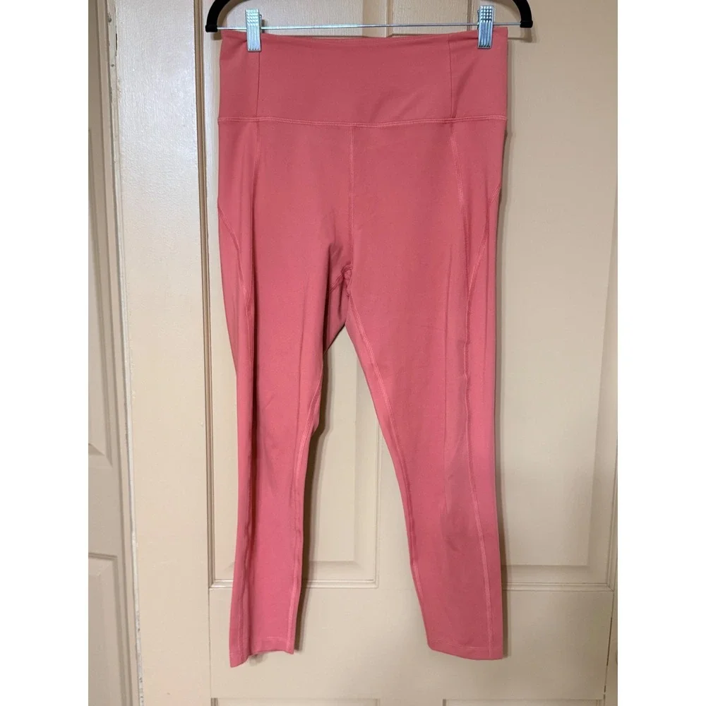 Girlfriend Collective High Rise Compressive Leggings Pink Coral Womens Large L